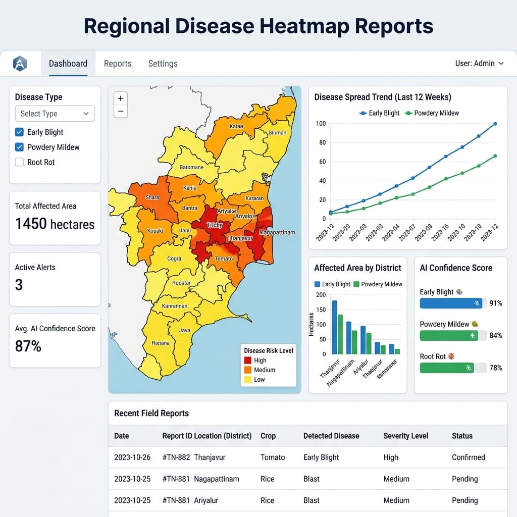 Regional Disease Heatmap Reports